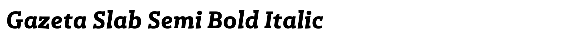 Gazeta Slab Semi Bold Italic image